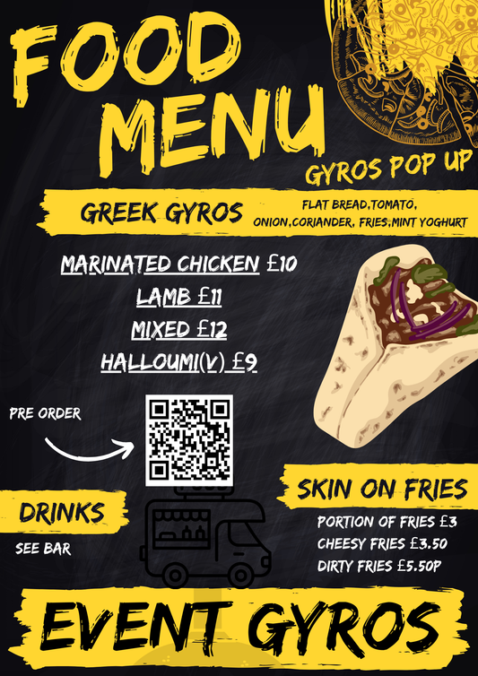 Pop Up Gyros Menu